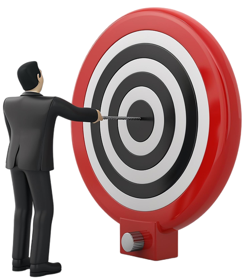 man-is-pointing-target-that-has-red-target-center (1)