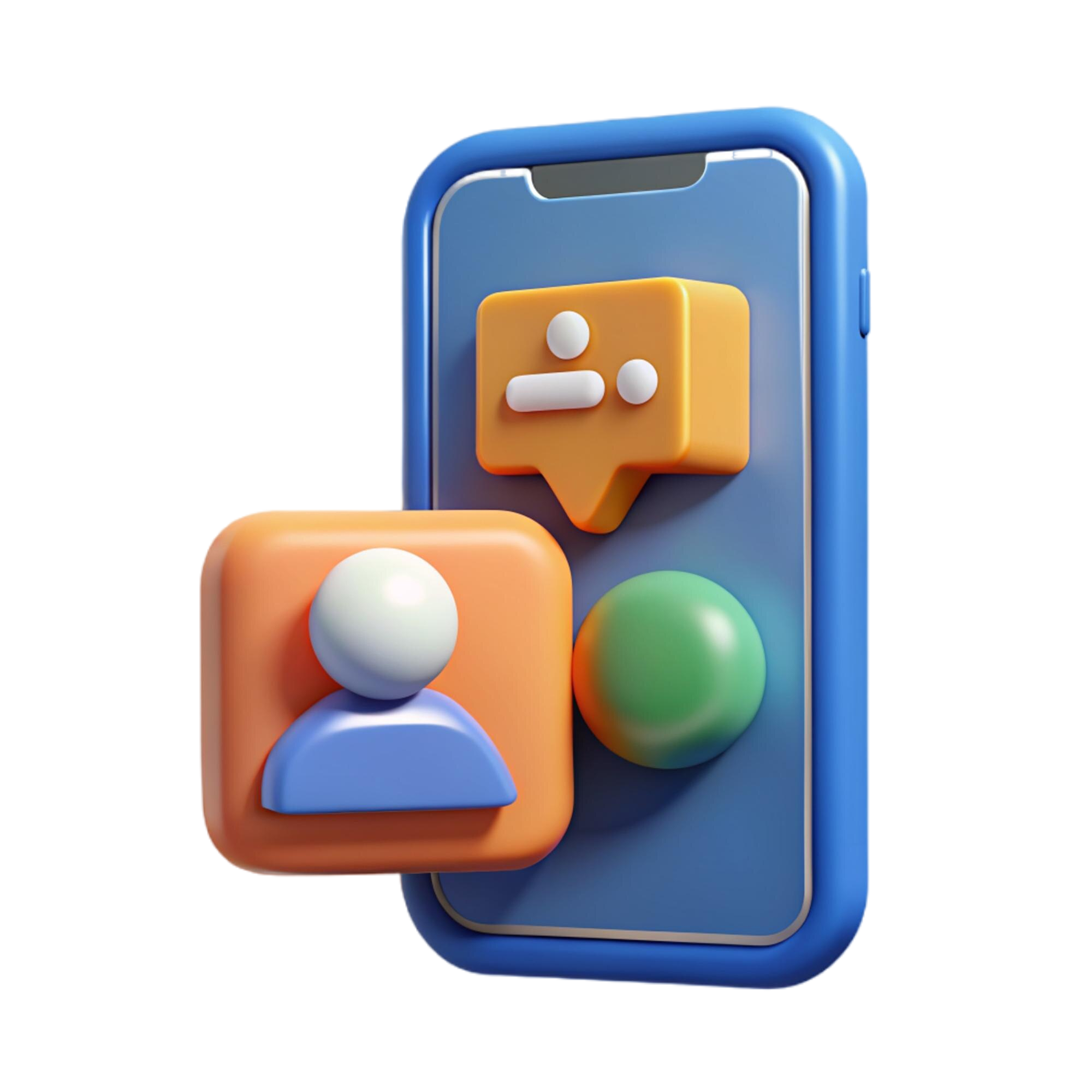 3d-smart-phone-with-speech-bubble-icon-concept-social-media-user-like-icon-3d-rendering-vector-illustration